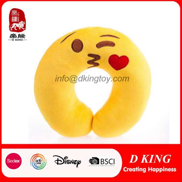 Popular Emotion Kids Toy Stuffed Plush Emoji Neck Pillow/Travel Pillow