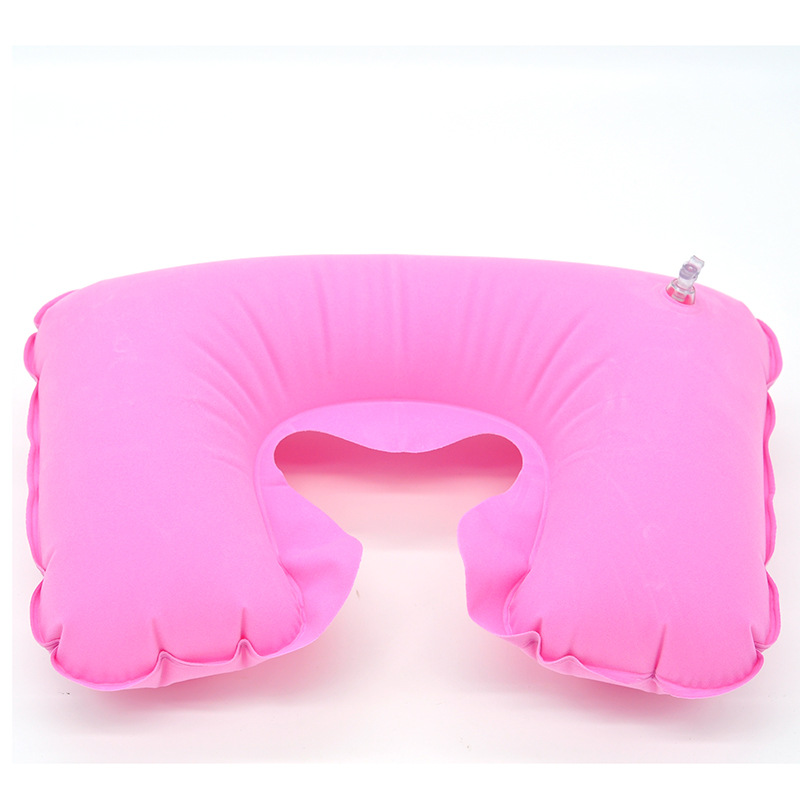 U-Shape Soft PVC Comfortable Inflatable Travel Neck Pillow