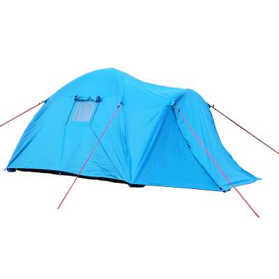 custom outdoor waterproof 4 season 4 person  inflatable TPU air pole tube family camping tent double layer